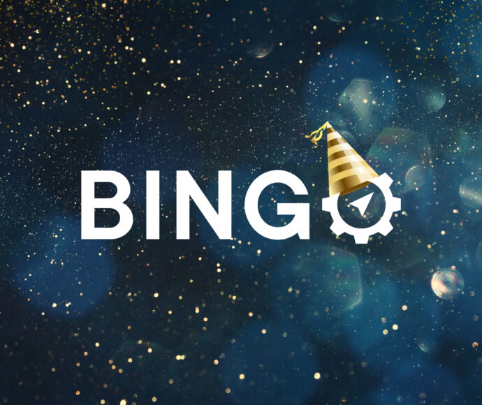 BINGO title with a party hat