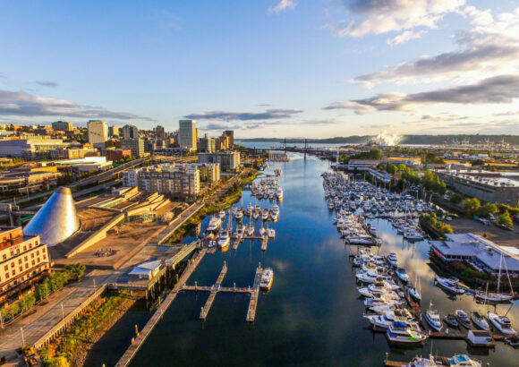 Birdseye view of downtown Tacoma
