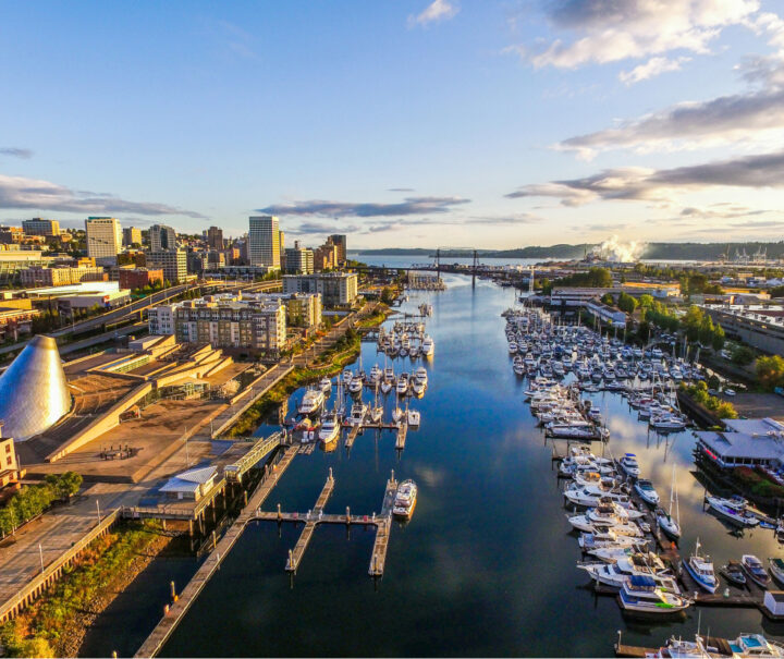 Birdseye view of downtown Tacoma