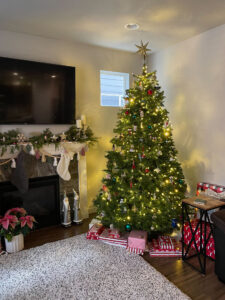 Traditionally decorated Christmas tree