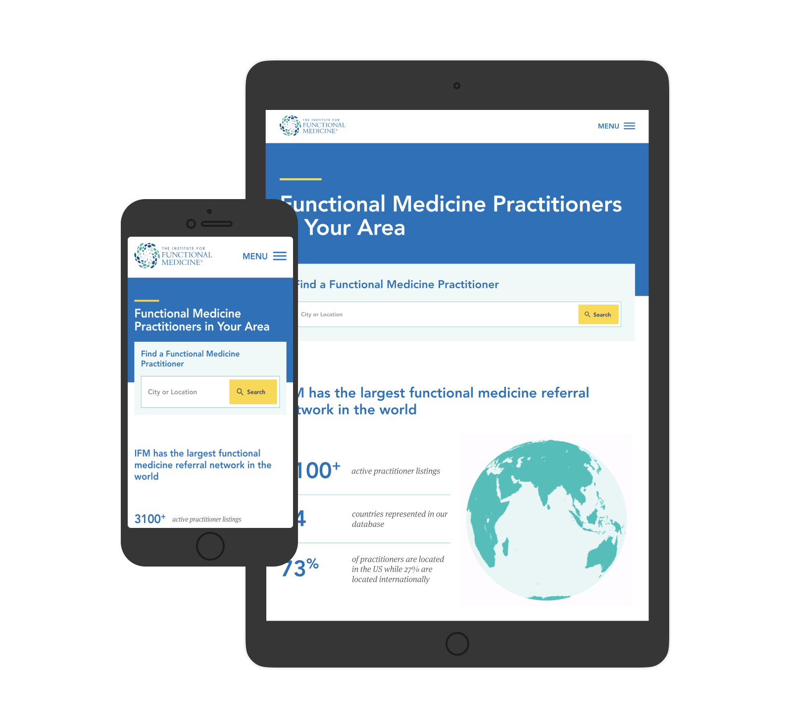 IFM website on a phone and tablet