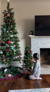 Big Christmas tree and toddler tree