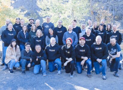 SiteCrafting team group photo in front of the Yakima river.