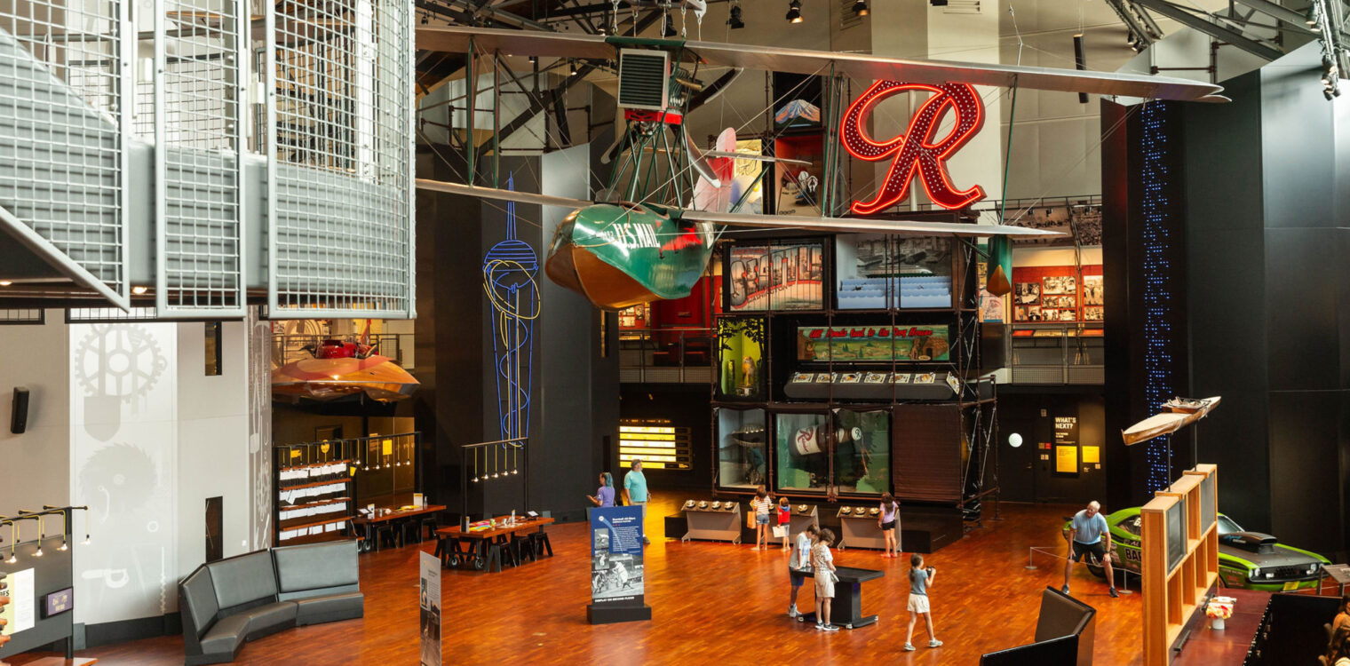 Inside main lobby of MOHAI