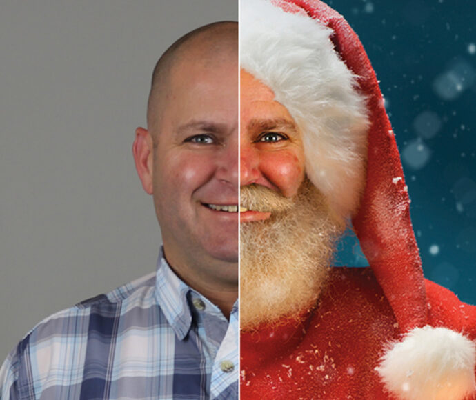 Brian Forth and Branta Claus split screen.