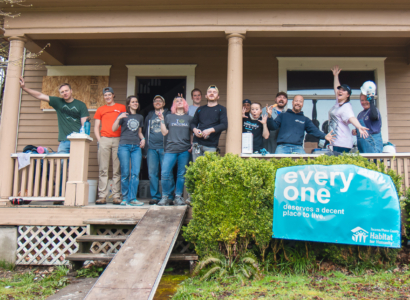 SiteCrafting team members volunteering at Habitat for Humanity.