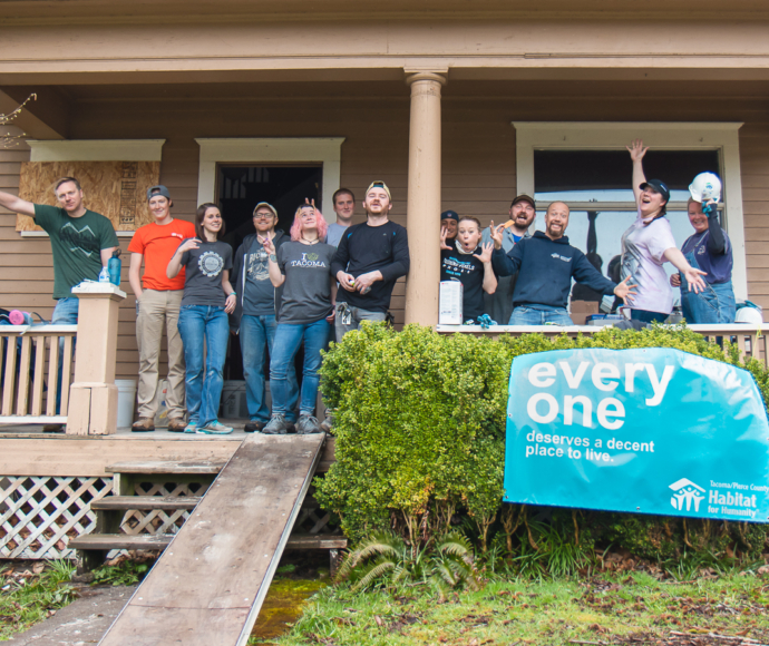 SiteCrafting team members volunteering at Habitat for Humanity.