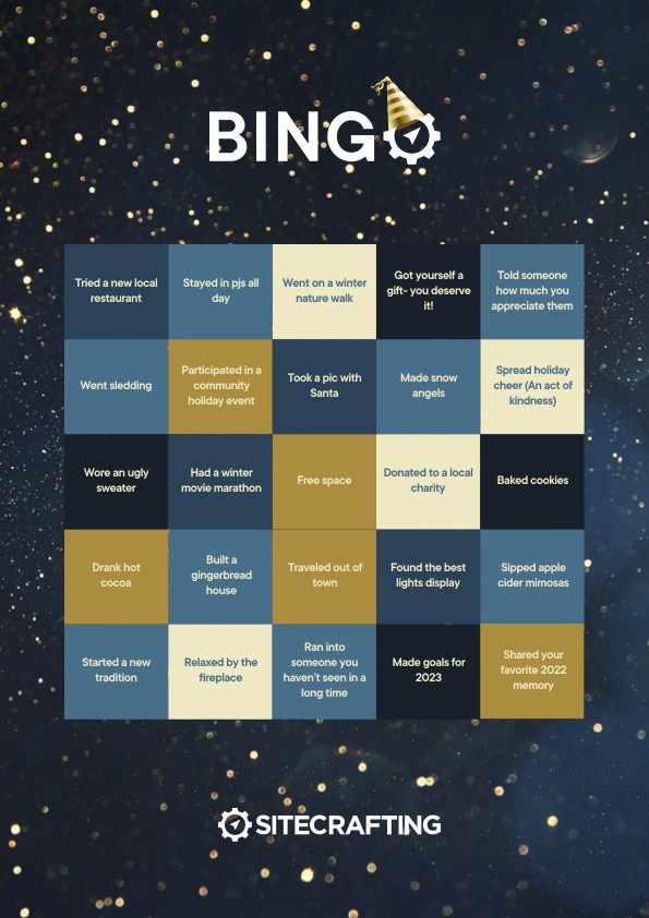 Winter Break Bingo Card