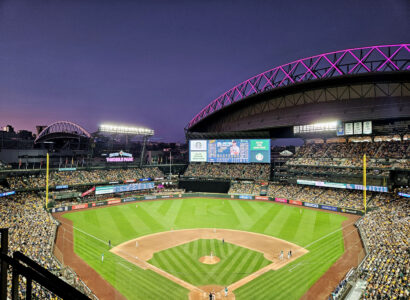 View of the baseball diamond at T-Mobile park