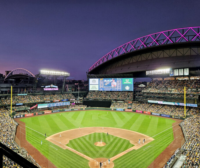 View of the baseball diamond at T-Mobile park