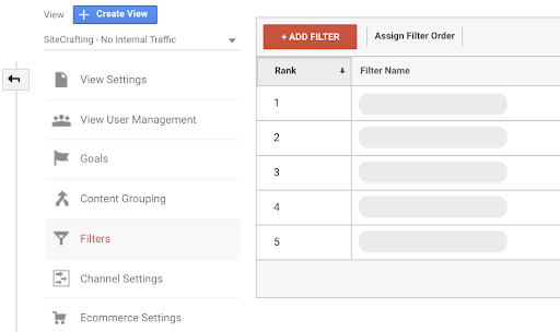 Cross-Domain tracking filter settings.