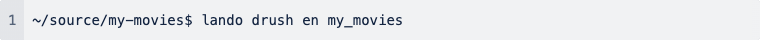 command to install module