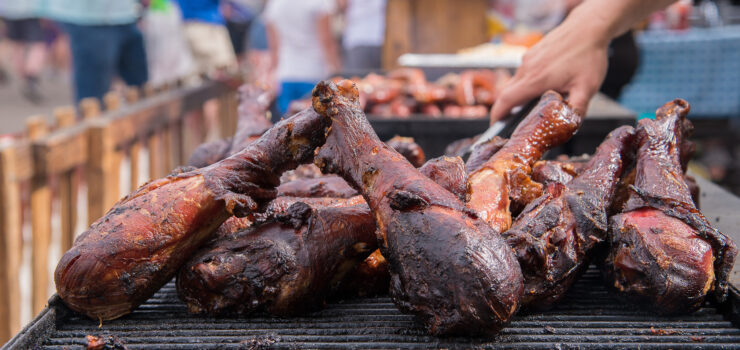 fair meat on the grill