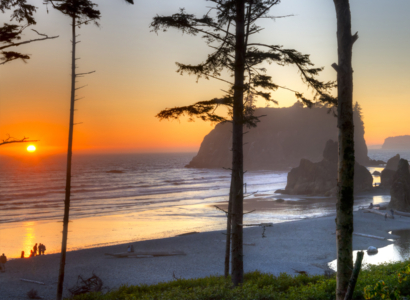 Sunset at the beach.
