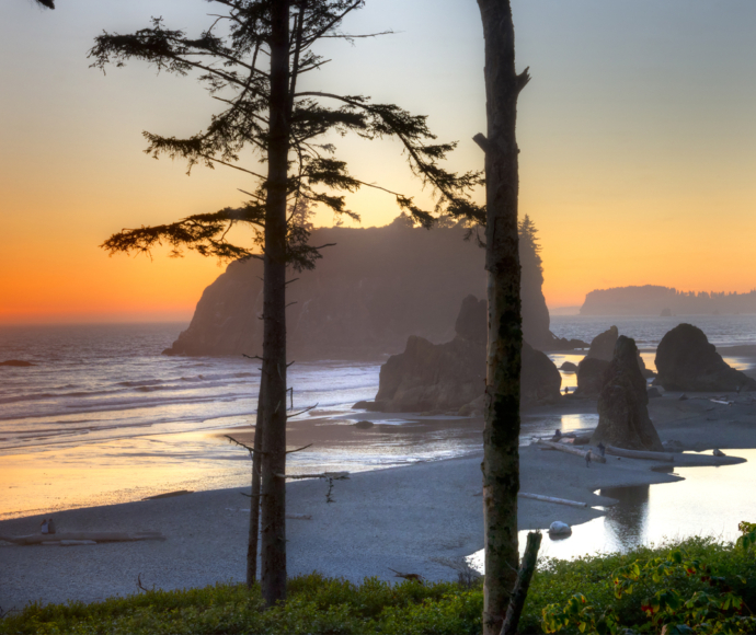 Sunset at the beach.