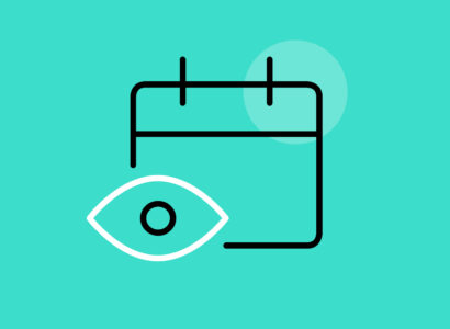 icon of calendar with an eye