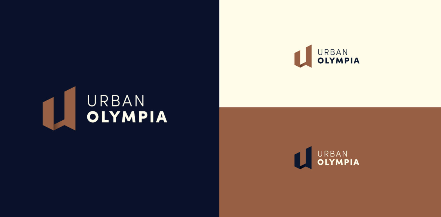 Urban Olympia logo color variations.